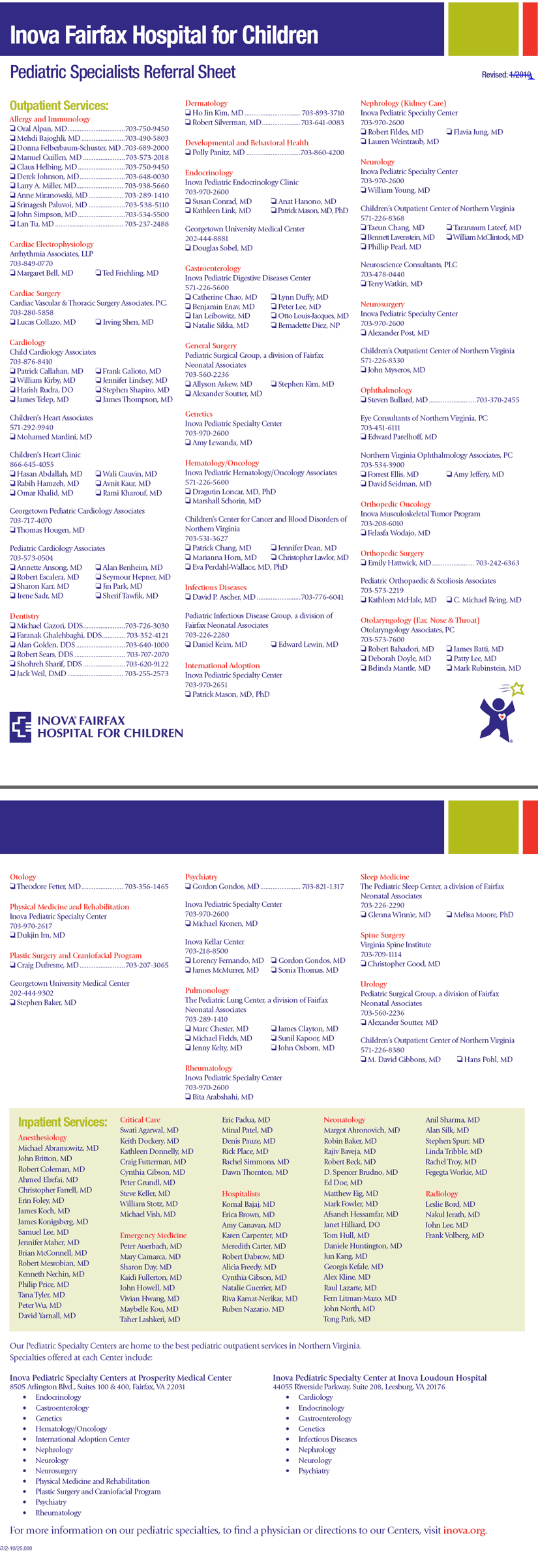 pediatric referral Inova ...provided by WebForMDs
